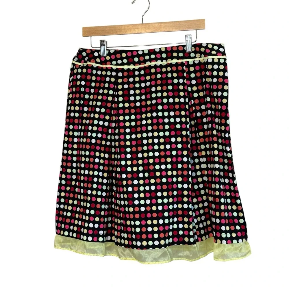 Vtg Requirements Y2K 90s‎ Polka Dot Skirt Size 16 Colorful Dopamine Statement